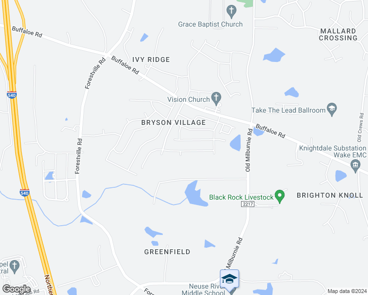 map of restaurants, bars, coffee shops, grocery stores, and more near 7625 Channery Way in Raleigh