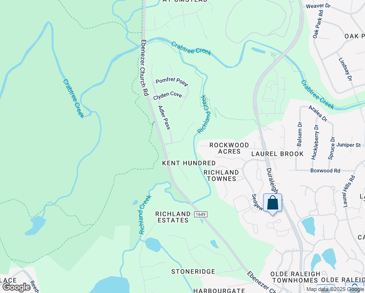 map of restaurants, bars, coffee shops, grocery stores, and more near 5008 Neiman Cove in Raleigh