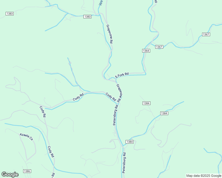 map of restaurants, bars, coffee shops, grocery stores, and more near 1099 Petersburg Road in Marshall