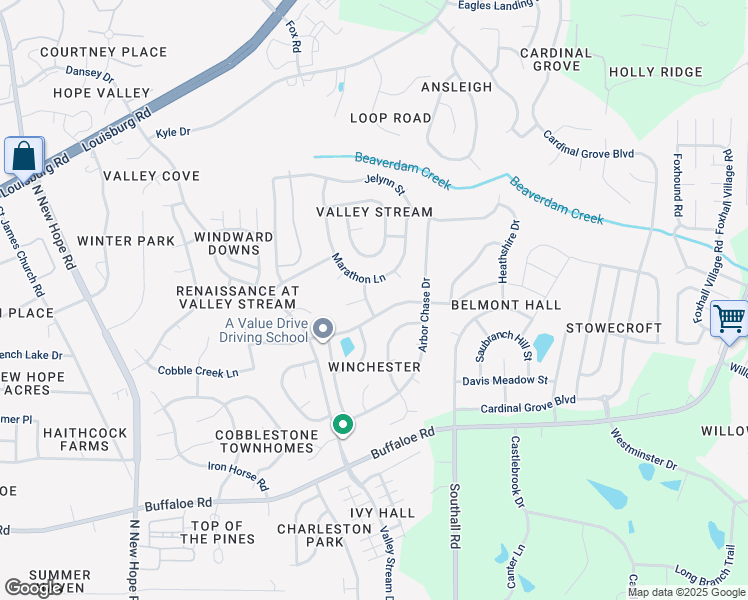 map of restaurants, bars, coffee shops, grocery stores, and more near 4604 Mill Bend Drive in Raleigh