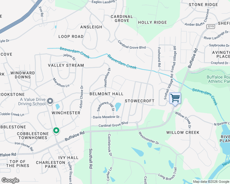 map of restaurants, bars, coffee shops, grocery stores, and more near 4316 Walker Hallow Street in Raleigh