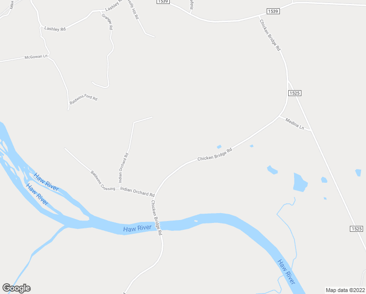 map of restaurants, bars, coffee shops, grocery stores, and more near 2917 Chicken Bridge Road in Pittsboro