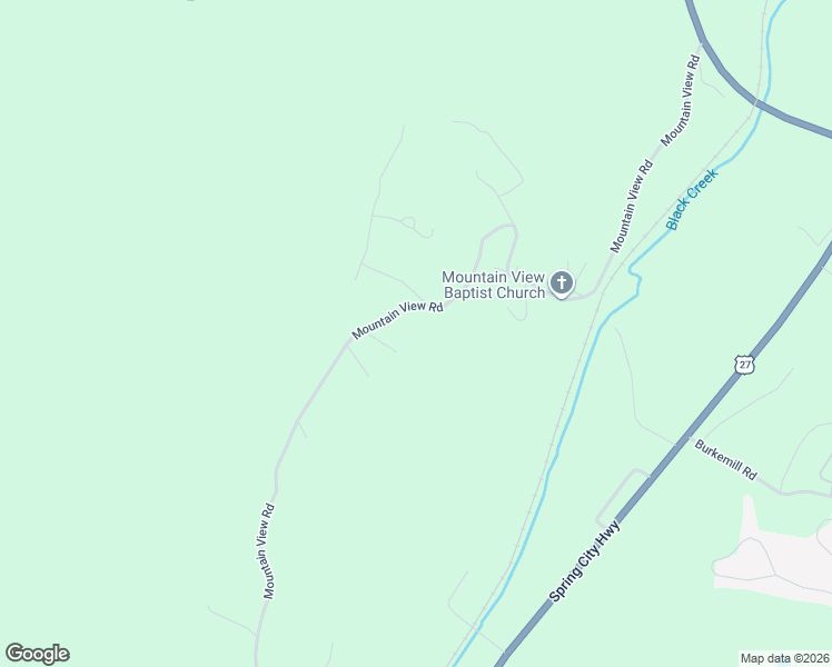 map of restaurants, bars, coffee shops, grocery stores, and more near 1383 Mountain View Road in Rockwood