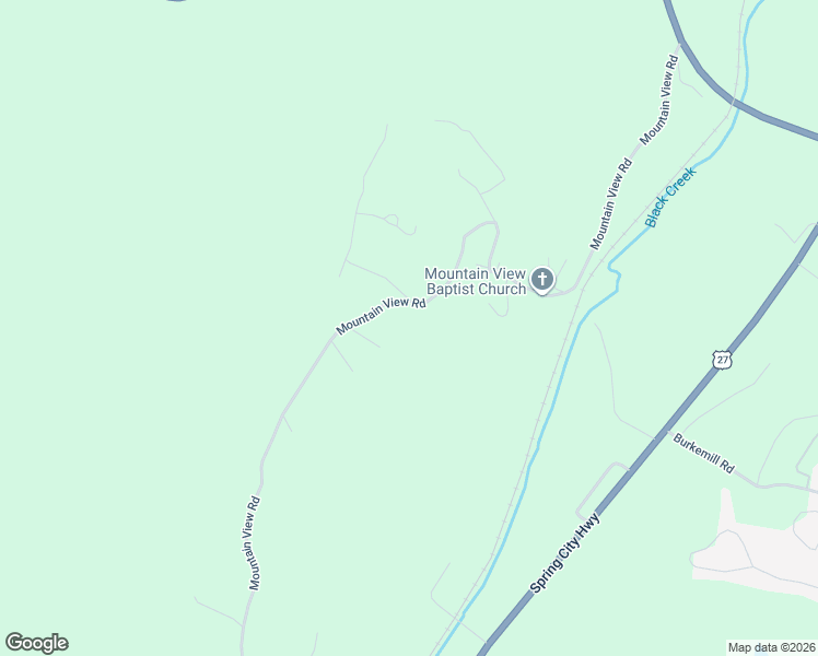 map of restaurants, bars, coffee shops, grocery stores, and more near 1383 Mountain View Road in Rockwood