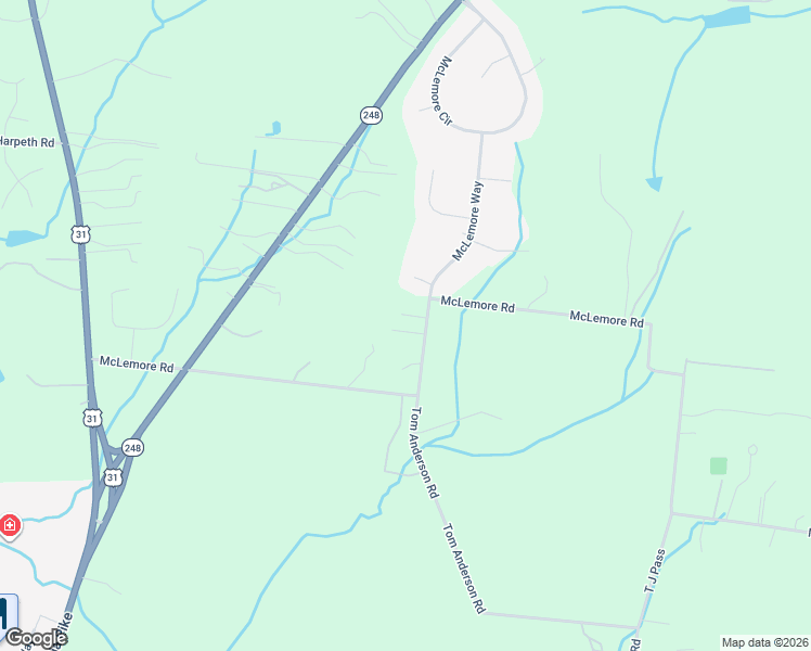 map of restaurants, bars, coffee shops, grocery stores, and more near 2656 McLemore Road in Franklin