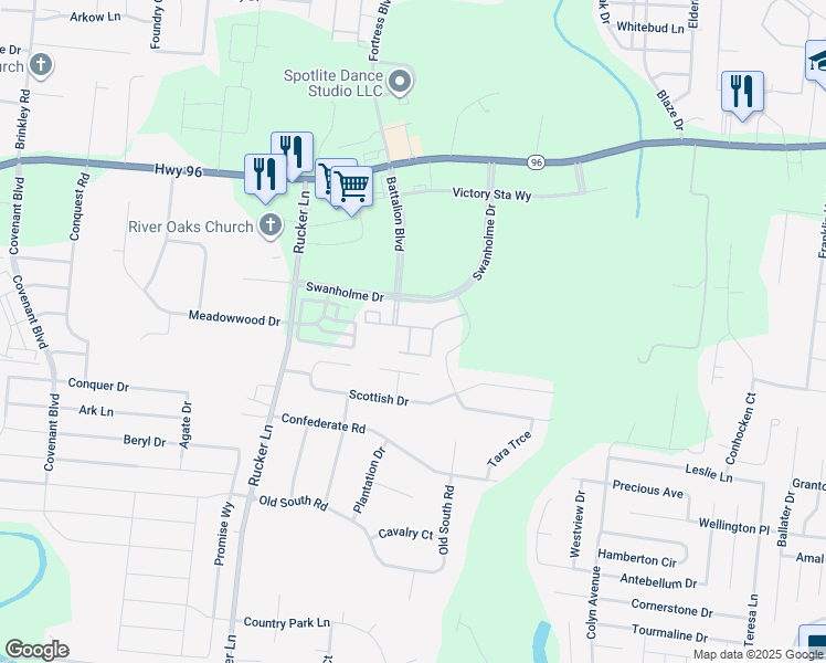 map of restaurants, bars, coffee shops, grocery stores, and more near in Murfreesboro