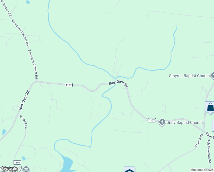 map of restaurants, bars, coffee shops, grocery stores, and more near 4687-4799 Rink Dam Road in Township of Taylorsville