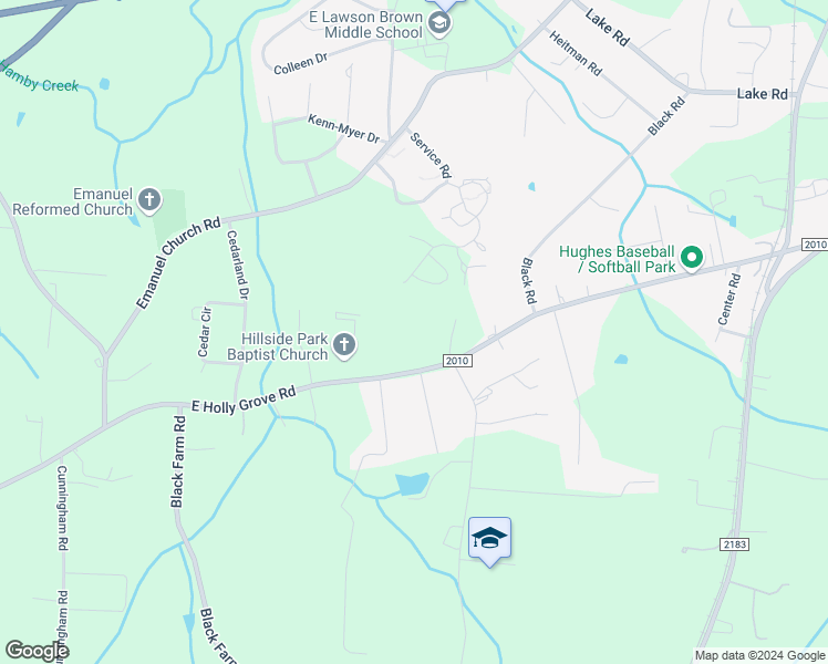 map of restaurants, bars, coffee shops, grocery stores, and more near 7755 East Holly Grove Road in Thomasville