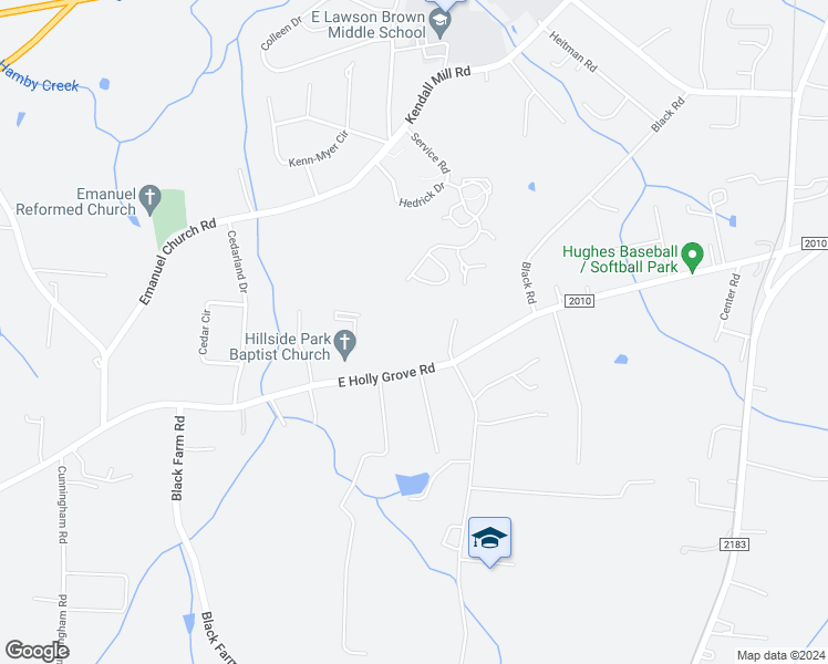 map of restaurants, bars, coffee shops, grocery stores, and more near 7755 East Holly Grove Road in Thomasville