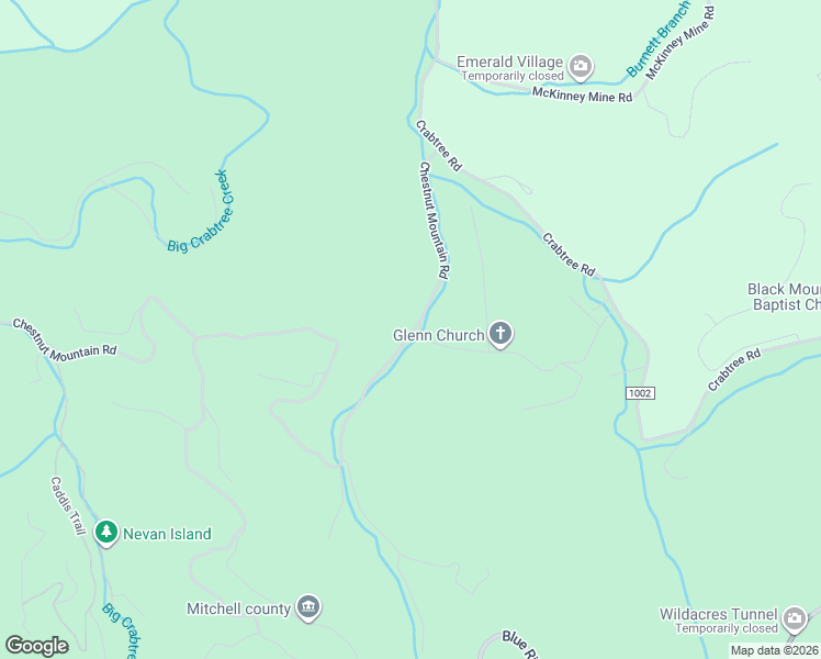 map of restaurants, bars, coffee shops, grocery stores, and more near 438 Chestnut Mountain Road in Spruce Pine