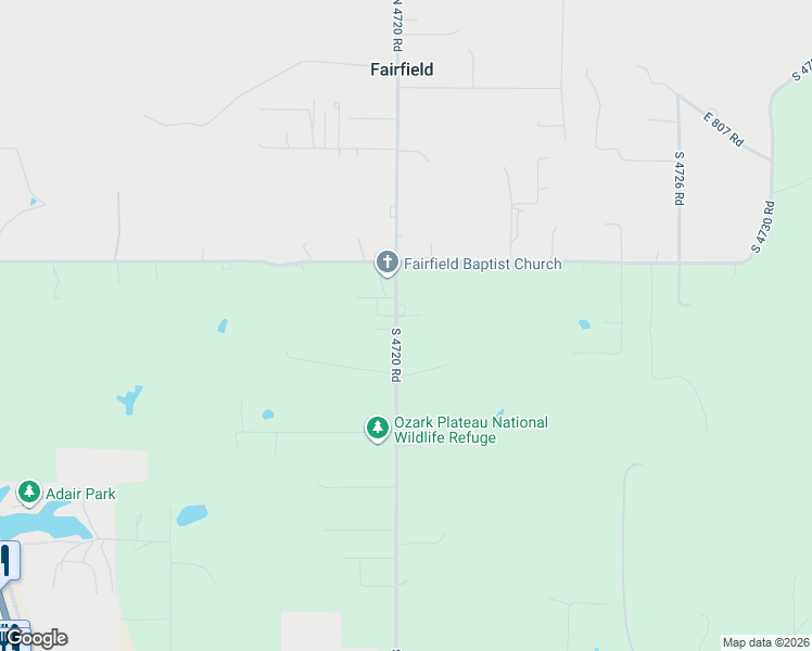 map of restaurants, bars, coffee shops, grocery stores, and more near 81149 South 4720 Road in Stilwell