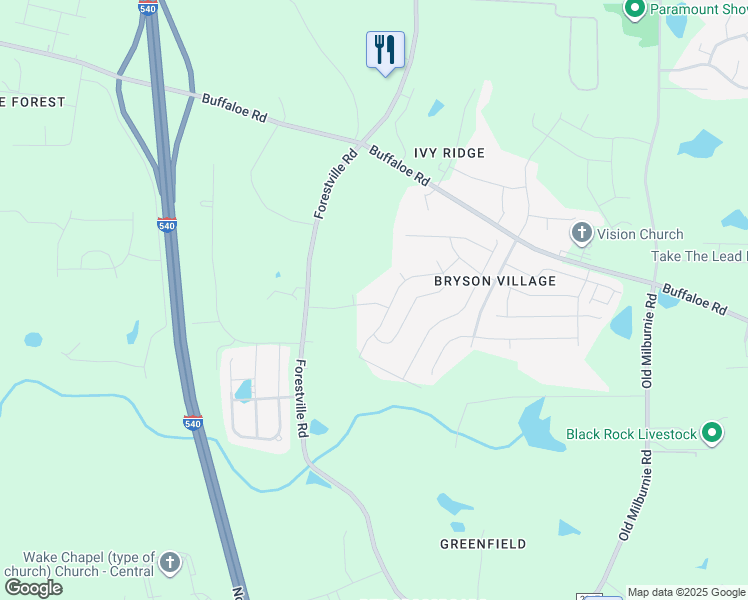 map of restaurants, bars, coffee shops, grocery stores, and more near 7309 Laurelshire Drive in Raleigh