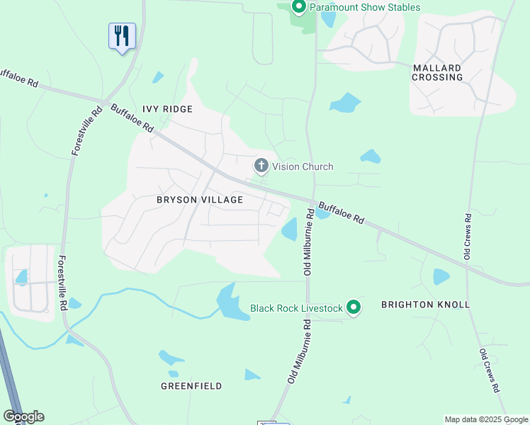 map of restaurants, bars, coffee shops, grocery stores, and more near 7817 Elmshire Way in Raleigh