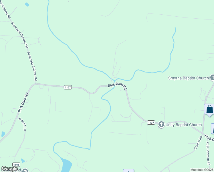 map of restaurants, bars, coffee shops, grocery stores, and more near 4687 Rink Dam Road in Taylorsville