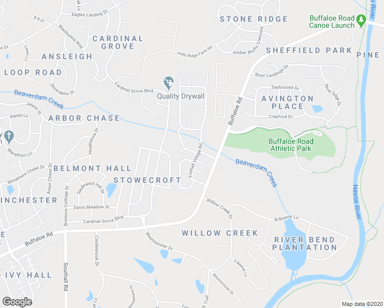 map of restaurants, bars, coffee shops, grocery stores, and more near 4305 Pursuit Court in Raleigh