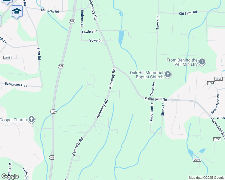map of restaurants, bars, coffee shops, grocery stores, and more near 1263 Kennedy Road in Thomasville