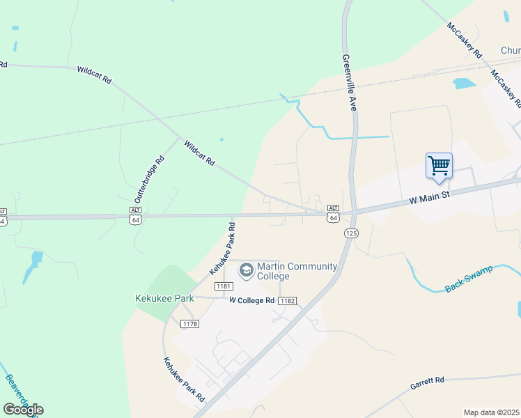 map of restaurants, bars, coffee shops, grocery stores, and more near 4014 West Main Street in Williamston