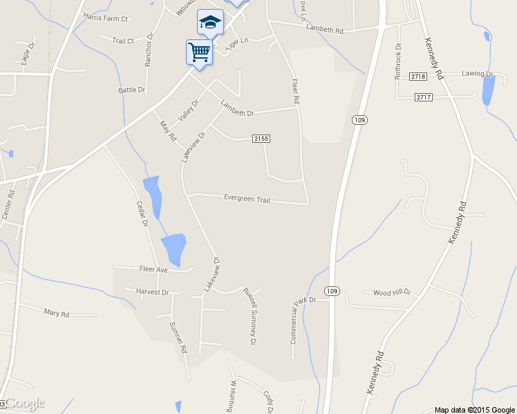 map of restaurants, bars, coffee shops, grocery stores, and more near 511 Evergreen Trail in Thomasville