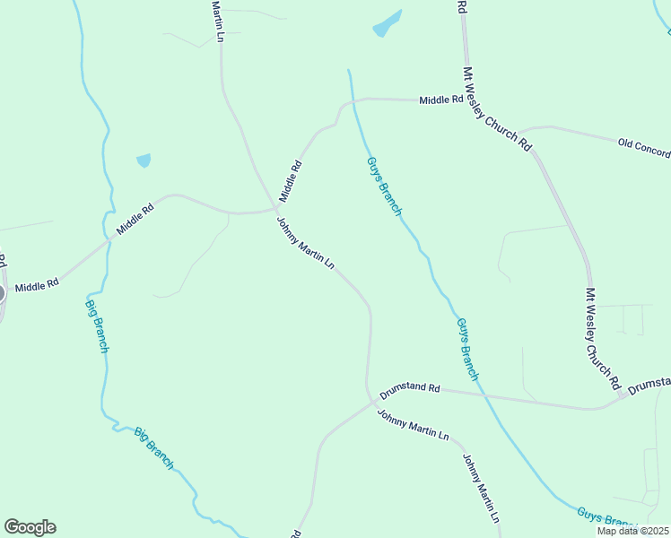 map of restaurants, bars, coffee shops, grocery stores, and more near Johnny Martin Lane in Alexander County