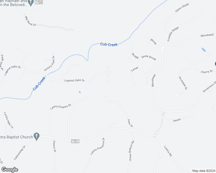 map of restaurants, bars, coffee shops, grocery stores, and more near 103 South Flanders Street in Chapel Hill