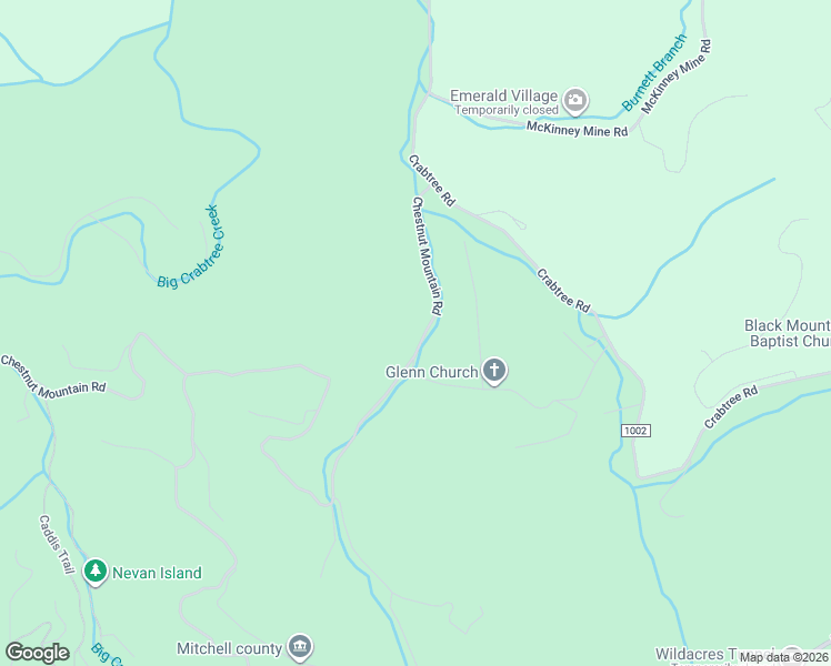 map of restaurants, bars, coffee shops, grocery stores, and more near 438 Chestnut Mountain Road in Spruce Pine