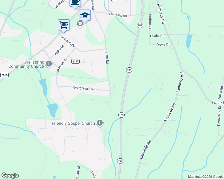 map of restaurants, bars, coffee shops, grocery stores, and more near 500 Fleer Road in Thomasville