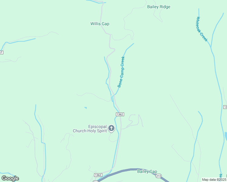 map of restaurants, bars, coffee shops, grocery stores, and more near Bone Camp Road in Marshall