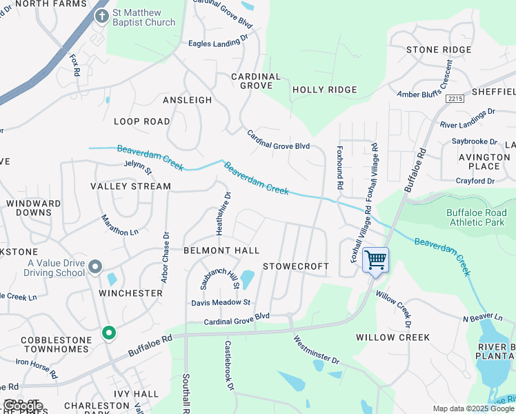 map of restaurants, bars, coffee shops, grocery stores, and more near 4000 Walker Hallow Street in Raleigh