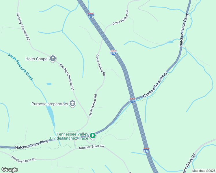 map of restaurants, bars, coffee shops, grocery stores, and more near 5947 Davis Hollow Road in Franklin
