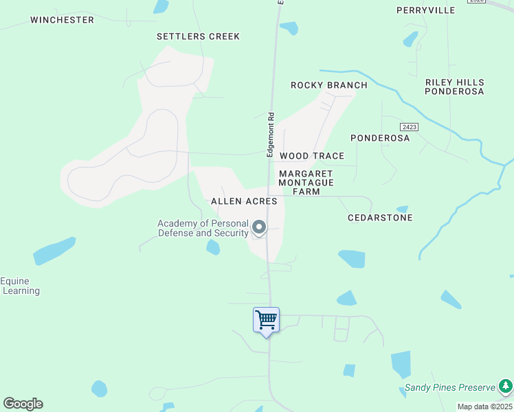 map of restaurants, bars, coffee shops, grocery stores, and more near 2529 Edgemont Road in Wendell