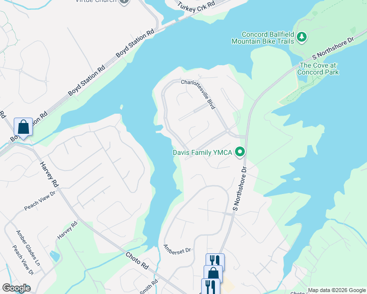 map of restaurants, bars, coffee shops, grocery stores, and more near 1223 Charlottesville Boulevard in Knoxville
