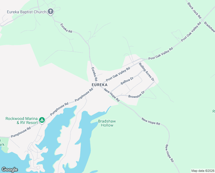 map of restaurants, bars, coffee shops, grocery stores, and more near 1689 Post Oak Valley Road in Rockwood