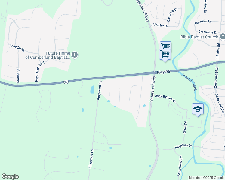 map of restaurants, bars, coffee shops, grocery stores, and more near 202 Grace Avenue in Rockvale