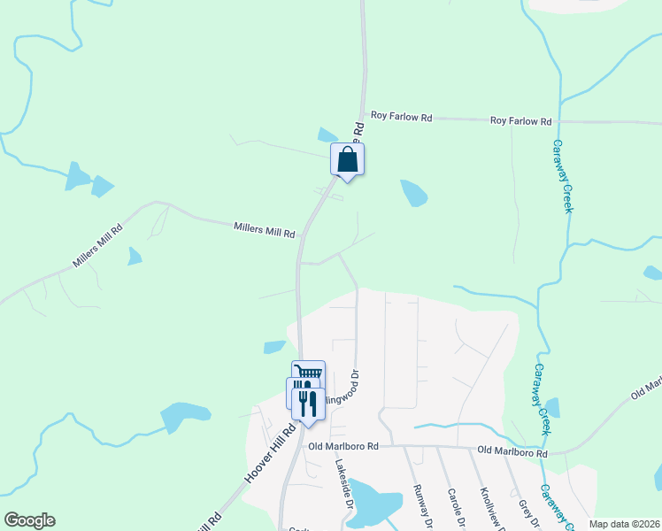 map of restaurants, bars, coffee shops, grocery stores, and more near 4159 Valley Ridge Drive in Trinity