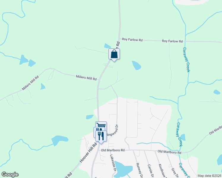 map of restaurants, bars, coffee shops, grocery stores, and more near 4159 Valley Ridge Drive in Trinity