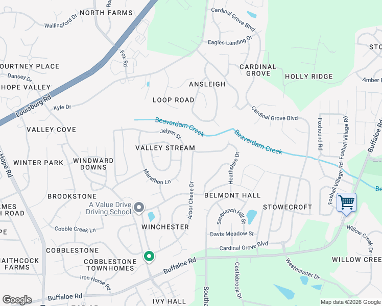 map of restaurants, bars, coffee shops, grocery stores, and more near 5142 Arbor Chase Drive in Raleigh