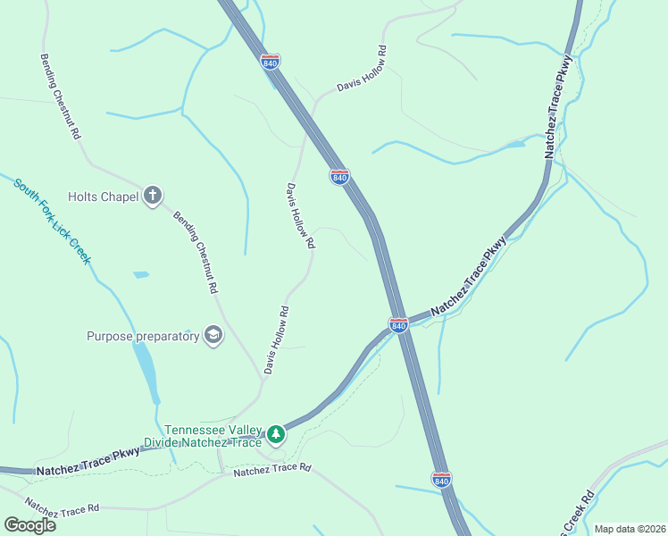 map of restaurants, bars, coffee shops, grocery stores, and more near 5947 Davis Hollow Road in Franklin