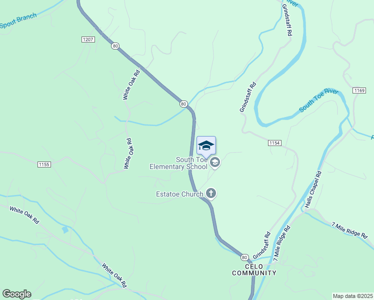 map of restaurants, bars, coffee shops, grocery stores, and more near 5454 North Carolina 80 in Burnsville