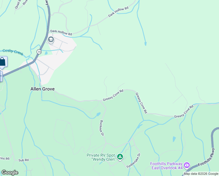 map of restaurants, bars, coffee shops, grocery stores, and more near 1009 Country Mountain Road in Cosby