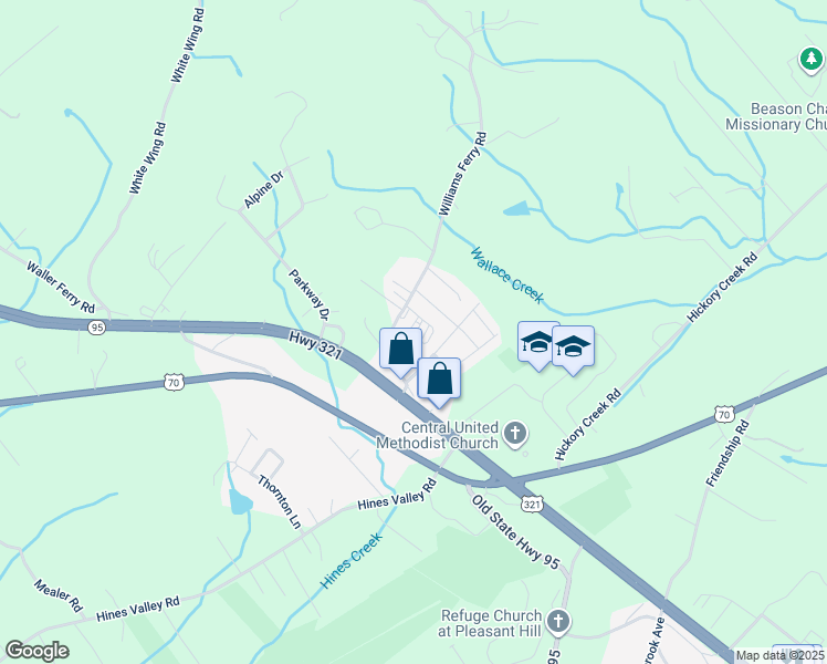 map of restaurants, bars, coffee shops, grocery stores, and more near 700 Williams Ferry Road in Lenoir City