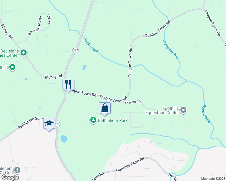 map of restaurants, bars, coffee shops, grocery stores, and more near 337 Teague Town Road in Taylorsville