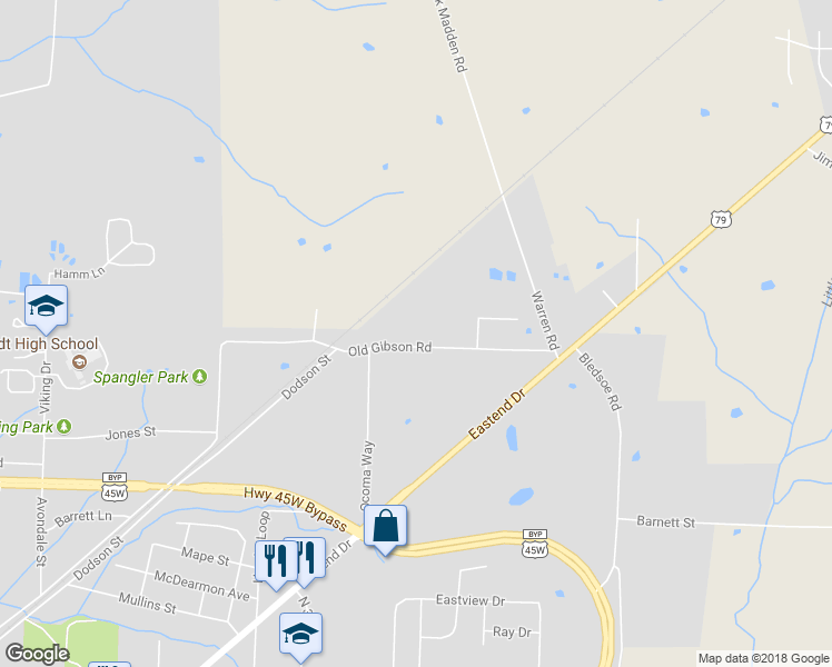 map of restaurants, bars, coffee shops, grocery stores, and more near 3025 Old Gibson Road in Humboldt
