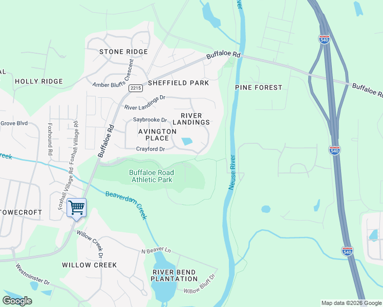 map of restaurants, bars, coffee shops, grocery stores, and more near 6432 Saybrooke Drive in Raleigh