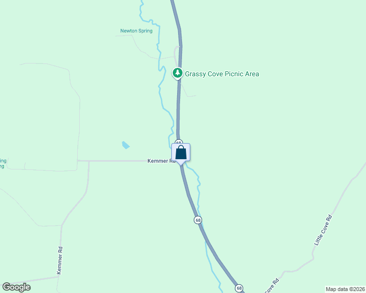 map of restaurants, bars, coffee shops, grocery stores, and more near 7291 Tennessee 68 in Crossville