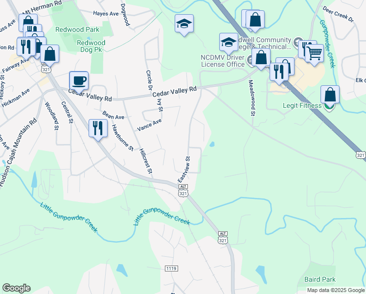 map of restaurants, bars, coffee shops, grocery stores, and more near in Hudson