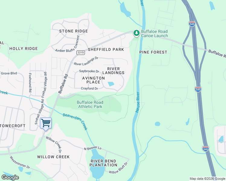 map of restaurants, bars, coffee shops, grocery stores, and more near 6432 Saybrooke Drive in Raleigh
