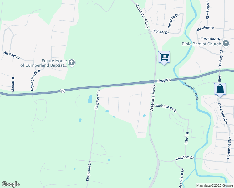 map of restaurants, bars, coffee shops, grocery stores, and more near 202 Grace Avenue in Rockvale