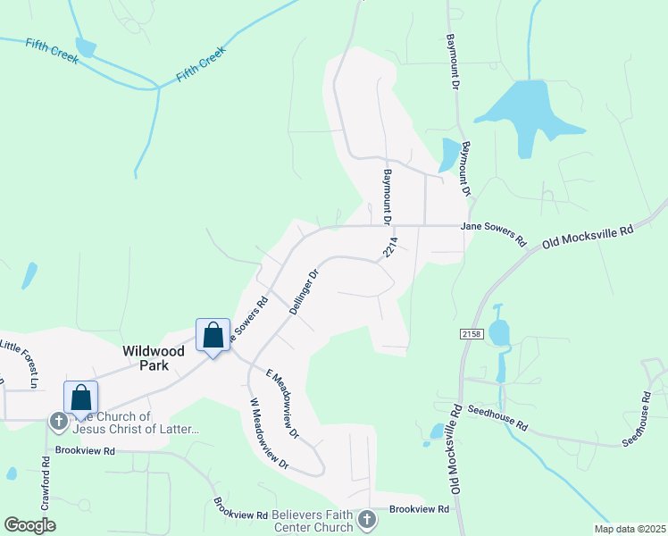 map of restaurants, bars, coffee shops, grocery stores, and more near 190 Dellinger Drive in Statesville