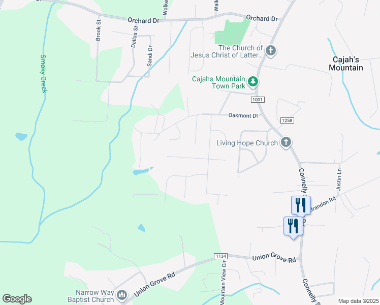 map of restaurants, bars, coffee shops, grocery stores, and more near 111 Royal Oak Court in Lenoir