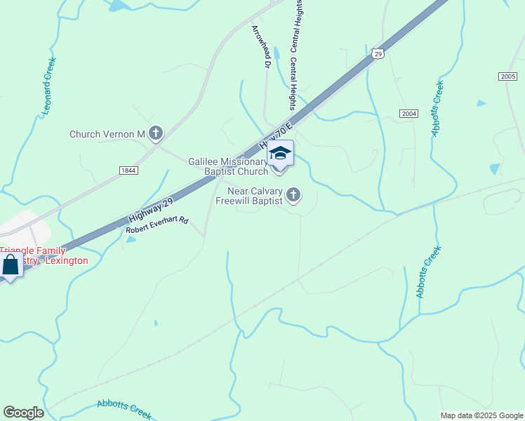 map of restaurants, bars, coffee shops, grocery stores, and more near 127 Cherry Drive in Lexington